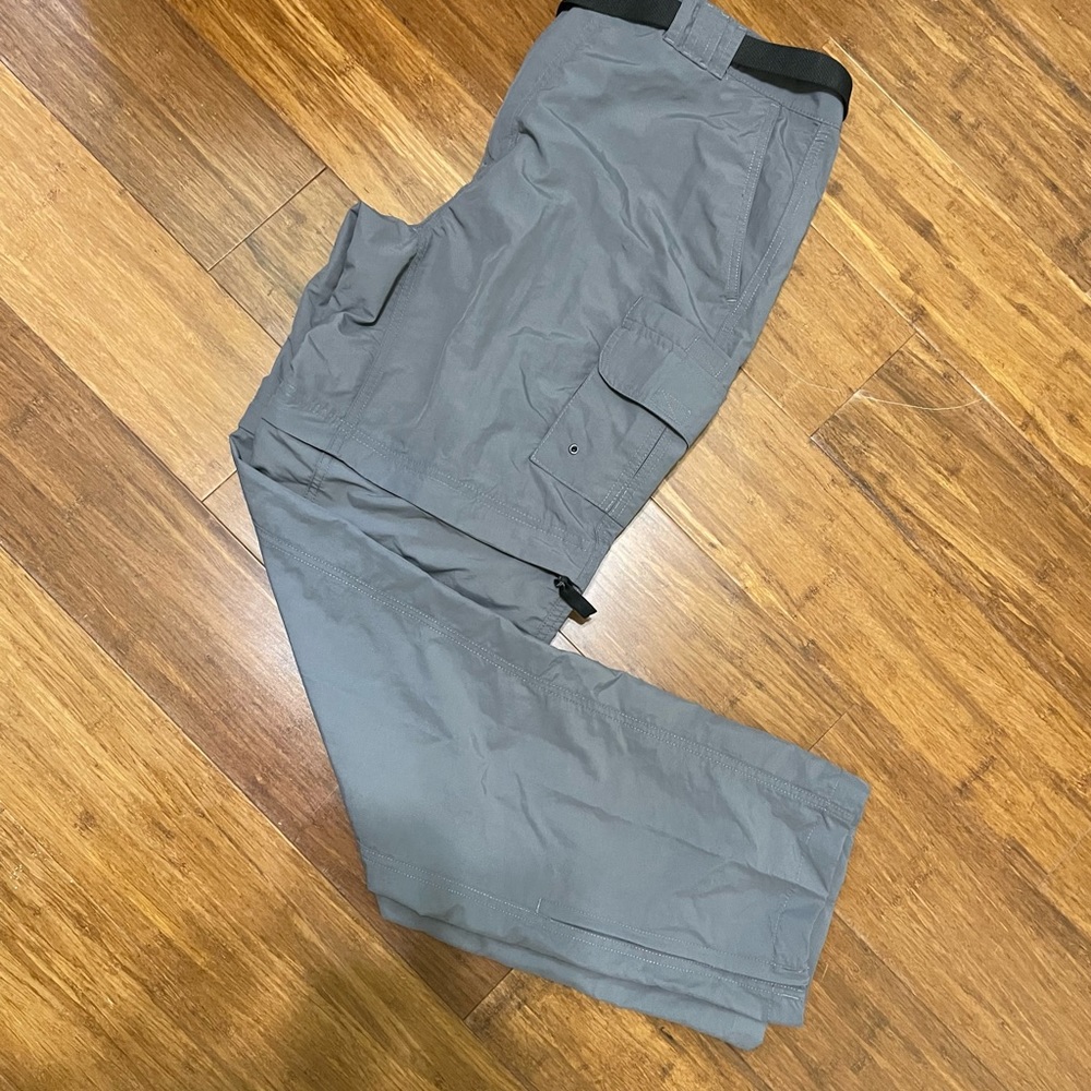 Magellan Men’s Fish Gear Pants (convertible to shorts), Gray, size Medium